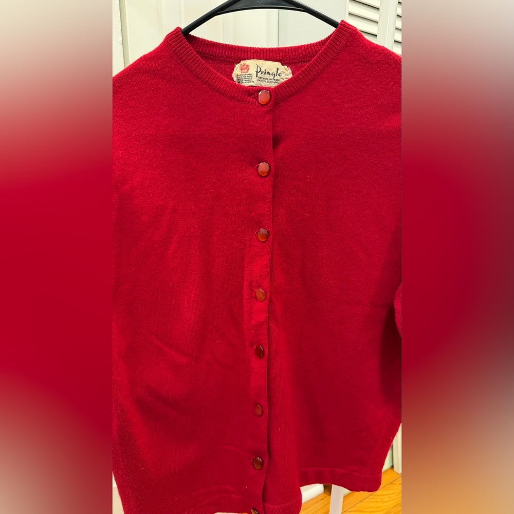 Vintage Pringle Short Sleeve Cardigan Cashmere Women’s Size S/M - Picture 3 of 6